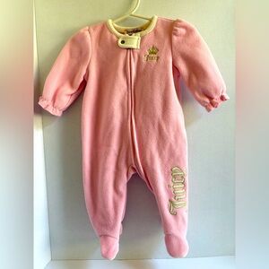 Juicy Couture Pink and Gold Kids One Piece Footie